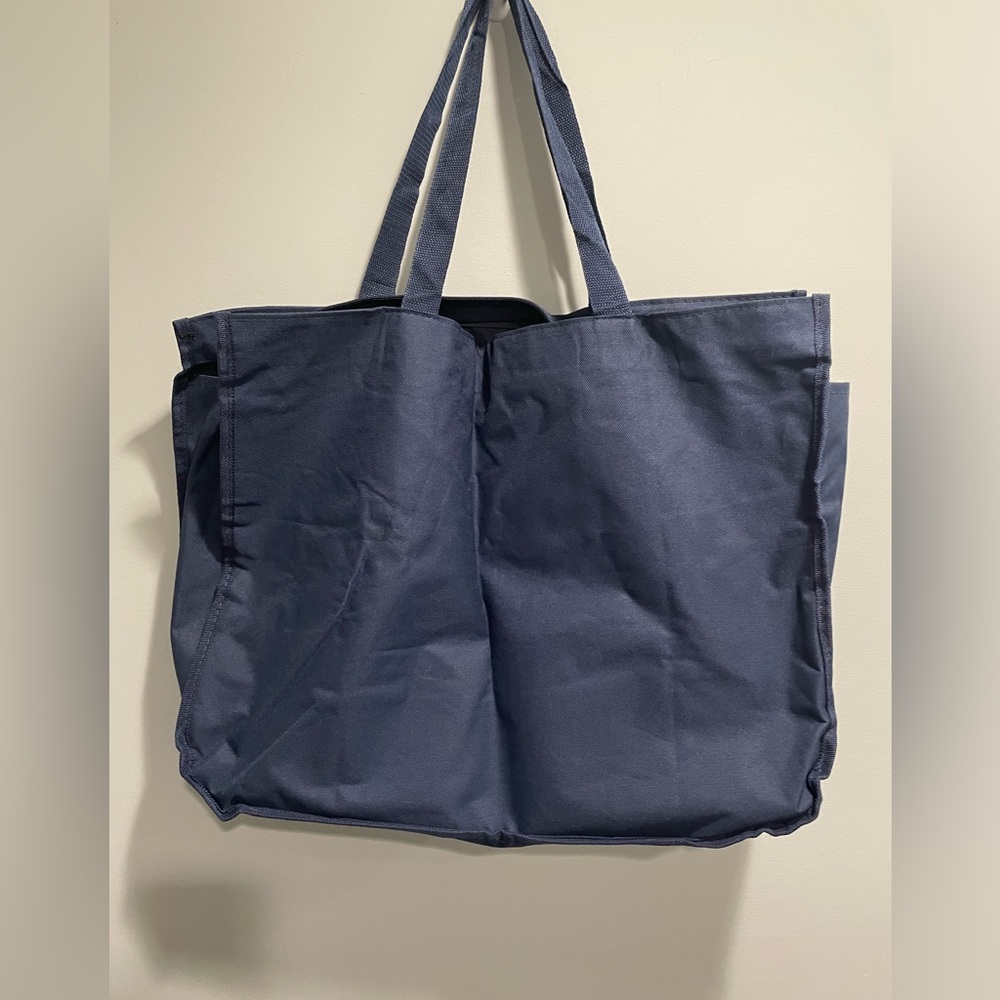 {ARUBA} 🇦🇼 One Happy Island tote bag zipper top blue flip flops beach bag - Picture 2 of 4